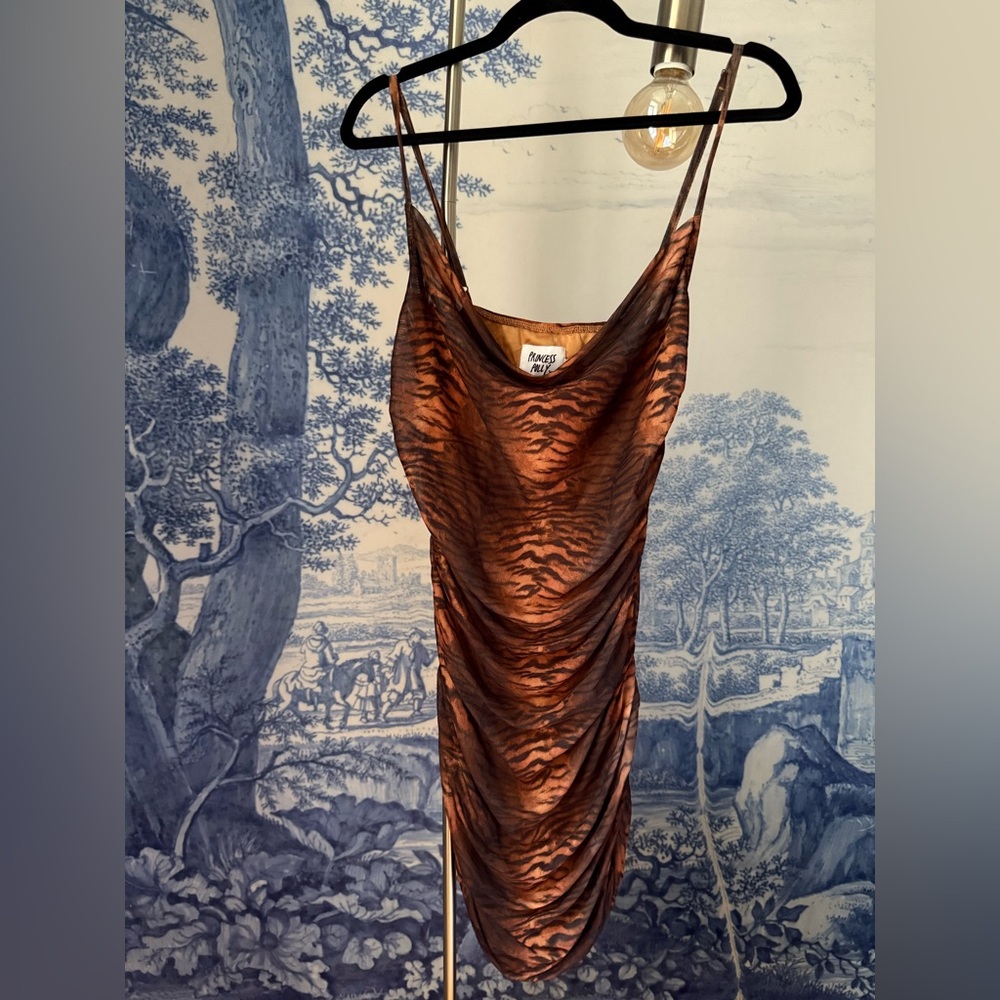 Princess Polly Animal Print Cowl Neck Dress
